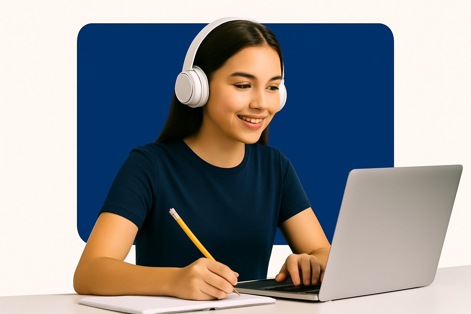 Student working with a psychologist in an academic setting