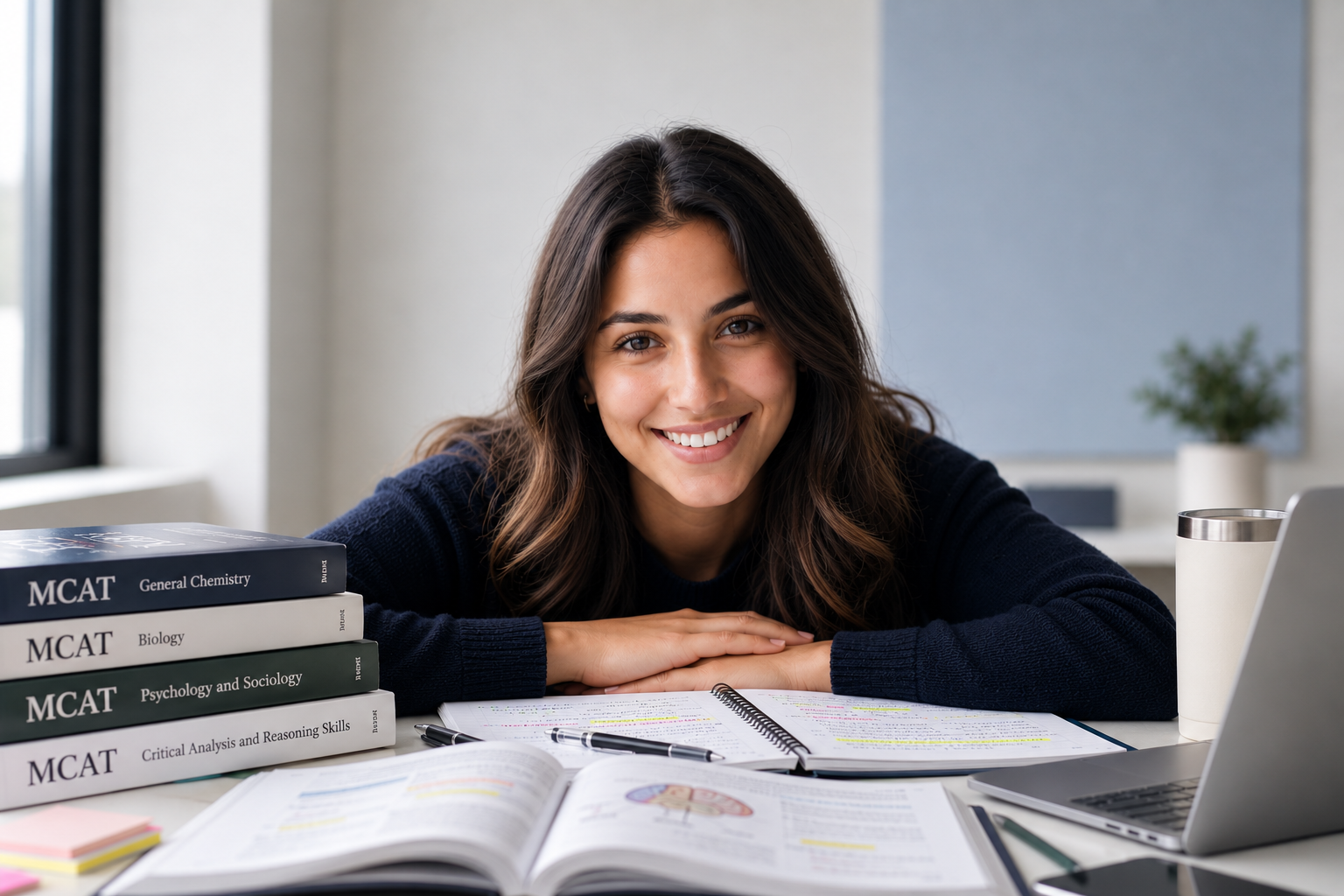 Student studying at a desk